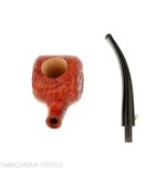 El pato, pipa de tabaco con forma cilíndrica en brezo arenado-L'Anatra