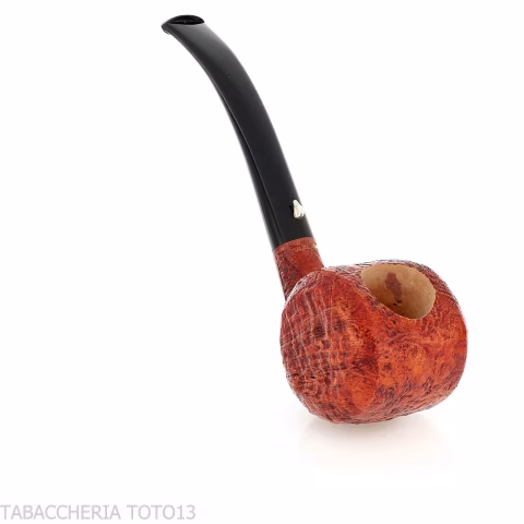 The duck, tobacco pipe with a cylindrical shape in sandblasted briar-L'Anatra