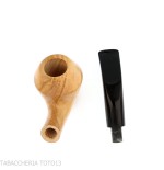 Aldo Velani bent Rhodesian Olive Wood Pipe-Aldo Velani