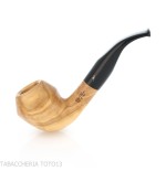 Aldo Velani bent Rhodesian Olive Wood Pipe-Aldo Velani