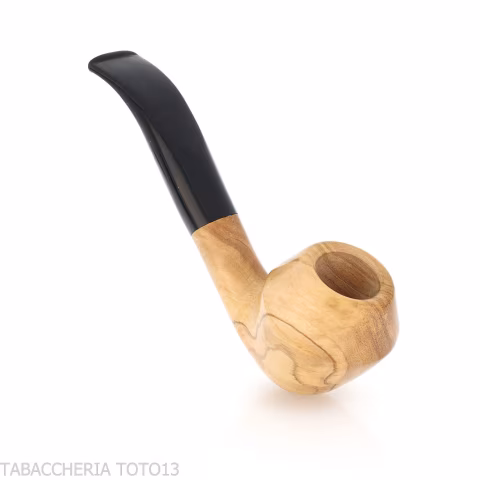 Aldo Velani Pipe courbée de Rhodésie en bois d'olivier-Aldo Velani