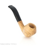 Aldo Velani bent Rhodesian Olive Wood Pipe-Aldo Velani