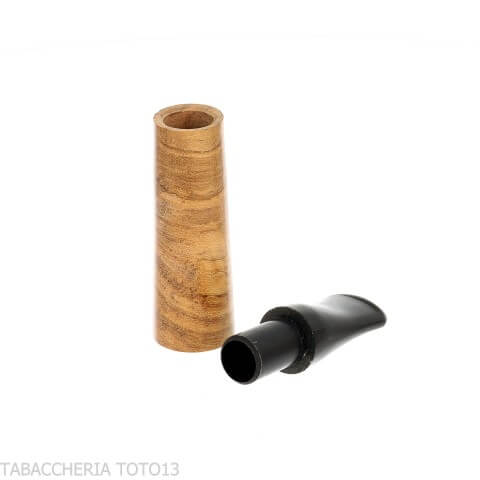Boquilla clásica de madera de olivo para puros Toscano con filtro de 9 mm-Boquilla para fumar el cigarro toscano