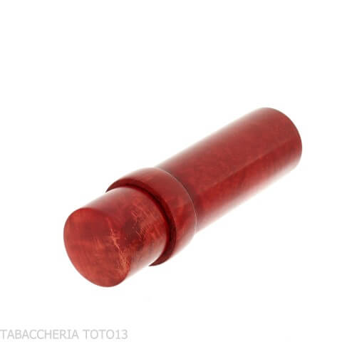 Dark briar wood cigar extinguisher for Tuscan cigars-Pocket cases for half Tuscan and mezzanine