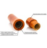 Dark briar wood cigar extinguisher for Tuscan cigars-Pocket cases for half Tuscan and mezzanine