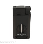 Silver Match Dublin accendino nero double jet flame con tagliasigari V cut-Accendini per Sigaro