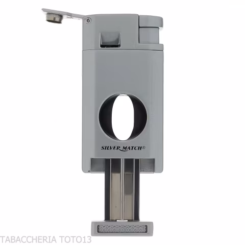 Silver Match Dublin accendino argento double jet flame con tagliasigari V cut-Accendini per Sigaro