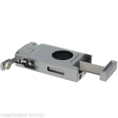 Silver Match Dublin Silver Double Jet Flame Lighter with V-Cut Cigar Cutter-Lighter For Cigar