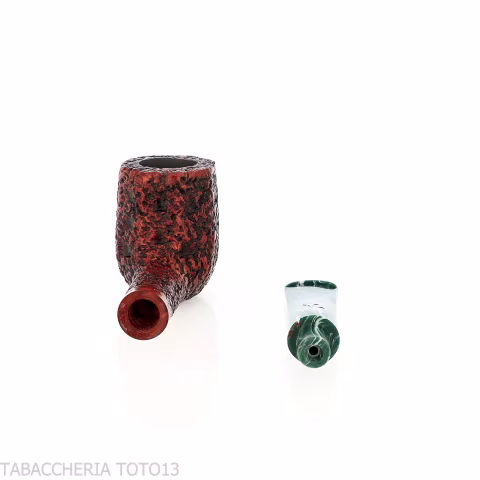 Mastro Geppetto Panel Billiard dritta in radica rusticata - Pipe