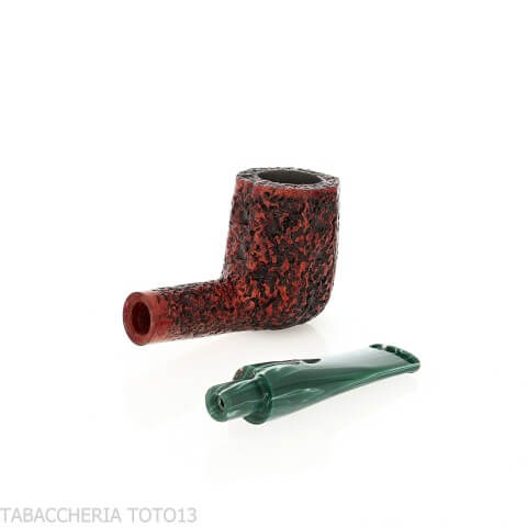 Pipe de billard à panneau droit Mastro Geppetto en bruyère rustiquée - Pipe Pour le Tabac - Racine naturelle