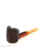 Pipe droite Mastro Geppetto Pot Motorities en bruyère rustiquée - Pipe Pour le Tabac - Racine naturelle