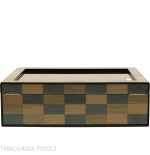 Morici Laguna Humidor mit Glasdeckel und Intarsien