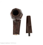 Demua octagonal panel-shaped pipe in dark polished briar - Demua - Gheppo Italian Pipes