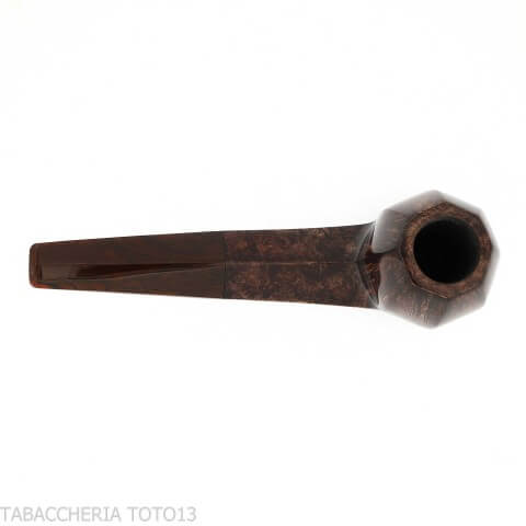 Demua pipa forma Panel ottagonale radica lucida scura - Demua - Gheppo Italian Pipes
