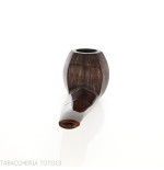 Demua achteckige, flächige Pfeife aus dunkel poliertem Bruyèreholz - Demua - Gheppo Italian Pipes