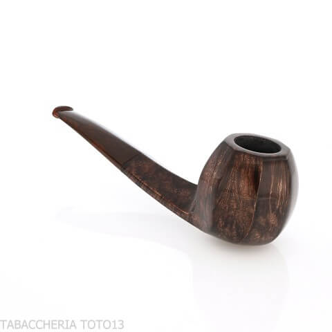 Demua pipa forma Panel ottagonale radica lucida scura - Demua - Gheppo Italian Pipes