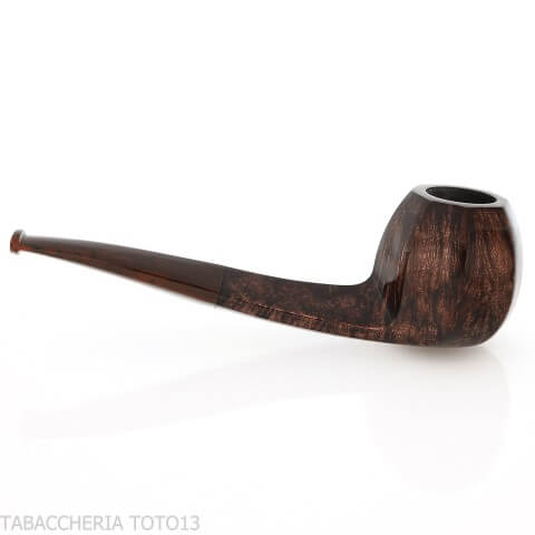 Demua pipa forma Panel ottagonale radica lucida scura - Demua - Gheppo Italian Pipes