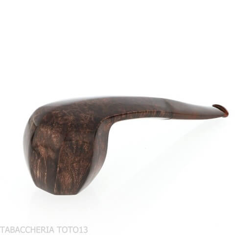 Pipa octogonal Demua de brezo oscuro pulido - Demua - Gheppo Italian Pipes