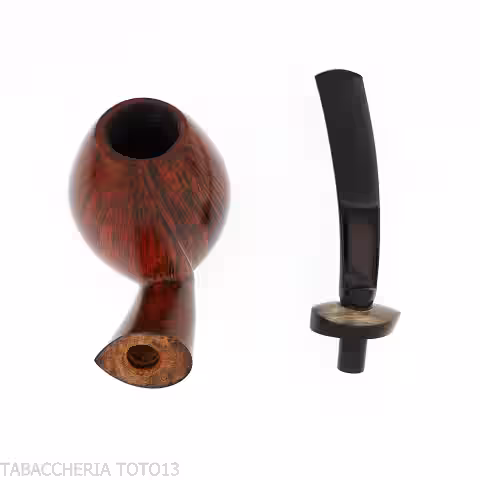 Gheppo forma brandy curva finitura radica naturale lucida - Gheppo Italian Pipes - Gheppo Italian Pipes