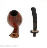 Gheppo curved brandy pipe with a polished natural briar finish - Gheppo Italian Pipes - Gheppo Italian Pipes