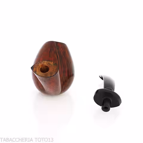 Gheppo forma brandy curva finitura radica naturale lucida - Gheppo Italian Pipes - Gheppo Italian Pipes