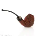 Gheppo curved brandy pipe with a polished natural briar finish