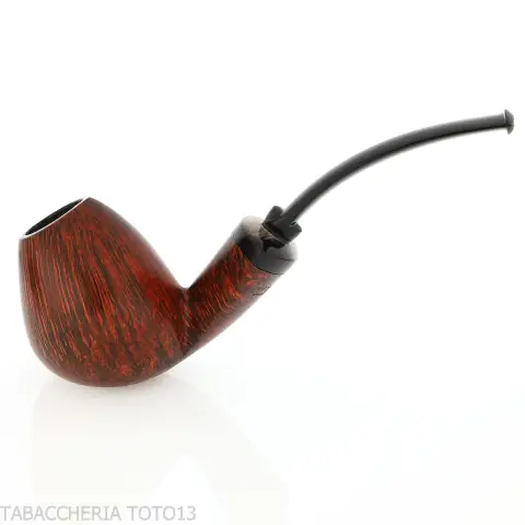 Pipa de brandy curva Gheppo con acabado de brezo natural pulido