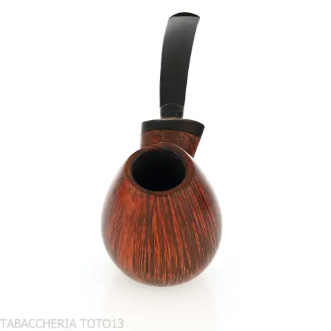 Gheppo pipa grande forma brandy curva finitura radica naturale lucida