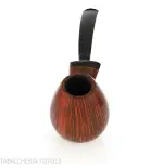Gheppo pipa grande forma brandy curva finitura radica naturale lucida