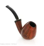 Gheppo pipa grande forma brandy curva finitura radica naturale lucida