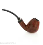 Gheppo pipa grande forma brandy curva finitura radica naturale lucida