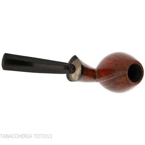 Pipe Gheppo forme brandy courbée, finition bruyère naturelle polie