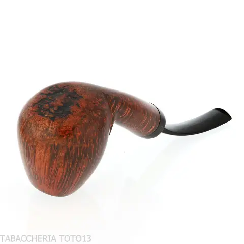 Pipa de brandy curva Gheppo con acabado de brezo natural pulido