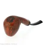 Pipa de brandy curva Gheppo con acabado de brezo natural pulido