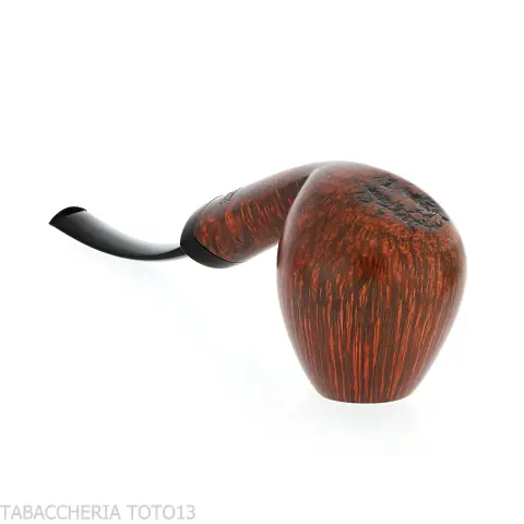 Gheppo curved brandy pipe with a polished natural briar finish