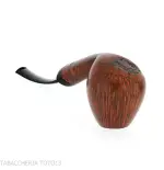 Pipe Gheppo forme brandy courbée, finition bruyère naturelle polie