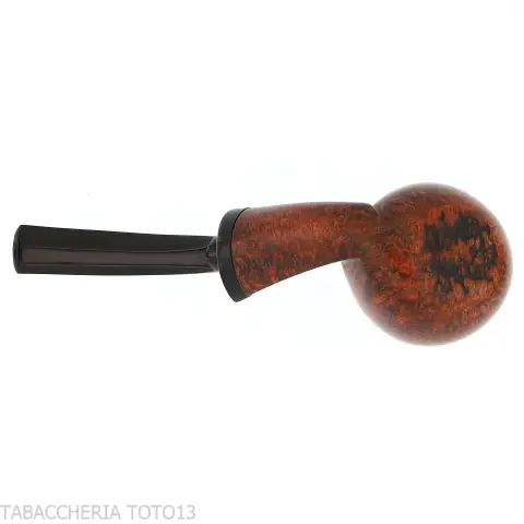 Pipa de brandy curva Gheppo con acabado de brezo natural pulido