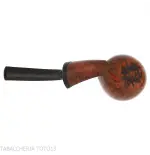 Gheppo pipa grande forma brandy curva finitura radica naturale lucida