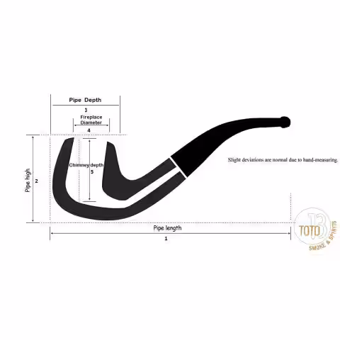 Gheppo forma brandy curva finitura radica naturale lucida - Gheppo Italian Pipes - Gheppo Italian Pipes