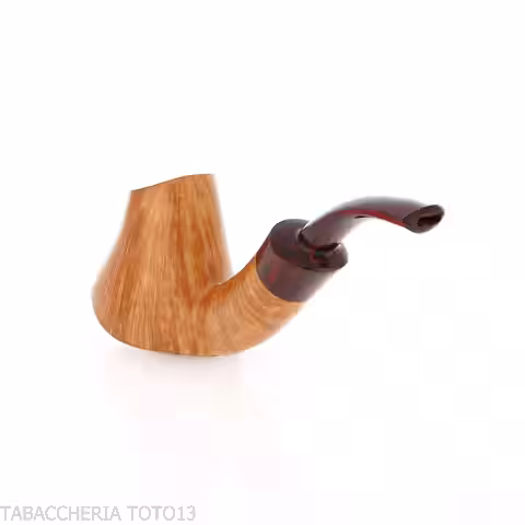 Gheppo-Pfeife in Vulkanform mit glänzendem natürlichem Bruyère-Finish - Gheppo Italian Pipes - Gheppo Italian Pipes