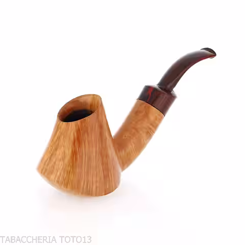Gheppo forma vulcano finitura radica naturale lucida - Gheppo Italian Pipes - Gheppo Italian Pipes