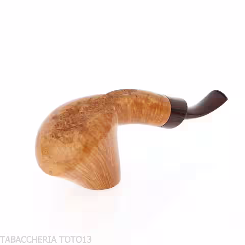 Gheppo forma vulcano finitura radica naturale lucida - Gheppo Italian Pipes - Gheppo Italian Pipes