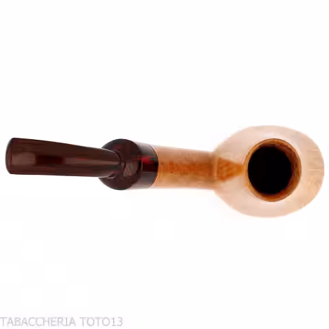Gheppo forma vulcano finitura radica naturale lucida - Gheppo Italian Pipes - Gheppo Italian Pipes