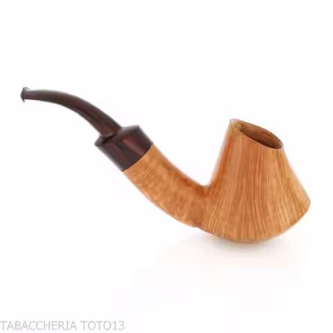 Gheppo-Pfeife in Vulkanform mit glänzendem natürlichem Bruyère-Finish - Gheppo Italian Pipes - Gheppo Italian Pipes