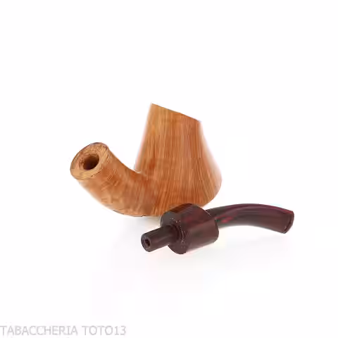 Gheppo forma vulcano finitura radica naturale lucida - Gheppo Italian Pipes - Gheppo Italian Pipes