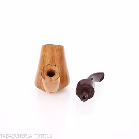 Gheppo-Pfeife in Vulkanform mit glänzendem natürlichem Bruyère-Finish - Gheppo Italian Pipes - Gheppo Italian Pipes