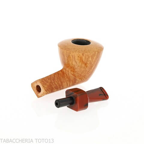 Demua Dublin-Pfeife, natürliches, helles Bruyèreholz - Demua - Gheppo Italian Pipes
