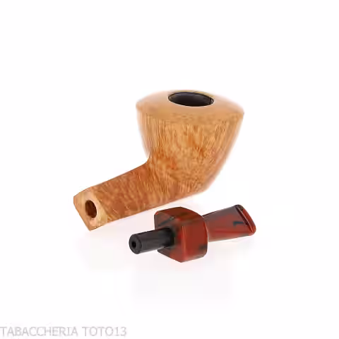 Pipa Demua con forma de Dublín, brezo natural de veta clara - Demua - Gheppo Italian Pipes