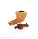 Pipa Demua con forma de Dublín, brezo natural de veta clara - Demua - Gheppo Italian Pipes