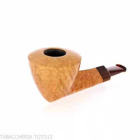 Pipa Demua con forma de Dublín, brezo natural de veta clara - Demua - Gheppo Italian Pipes